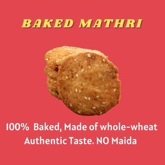 Baked Mathri, Khakhra - 100% Wholewheat (Atta)